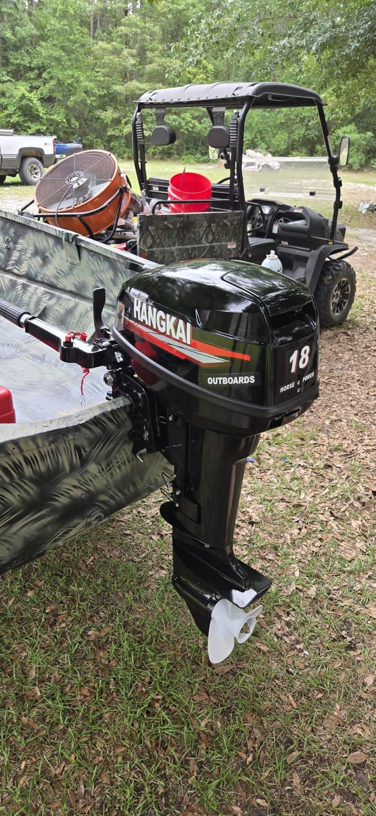2 Stroke 18 HP HangKai Outboard Motor Boat Engine, CDI Ignition System customer photo 2