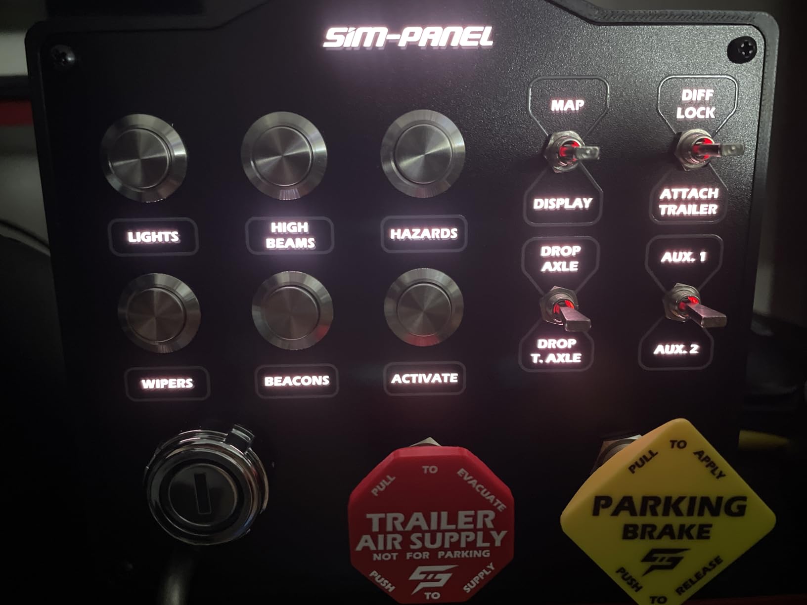 SIM-PANEL HT/HTE Button Box for American Truck Simulator (ATS/ETS2 Button Box) (W/Customizable BACKLIGHTING) customer photo 1