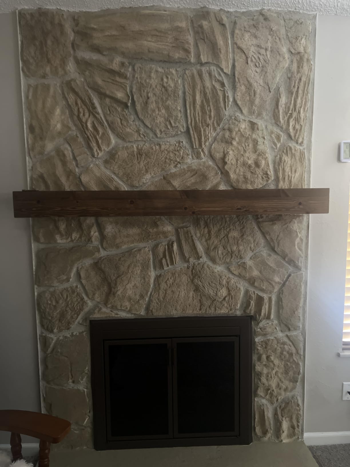 Fireplace Mantel Shelves 66inch Solid Wood Rustic Floating Shelf customer photo 1