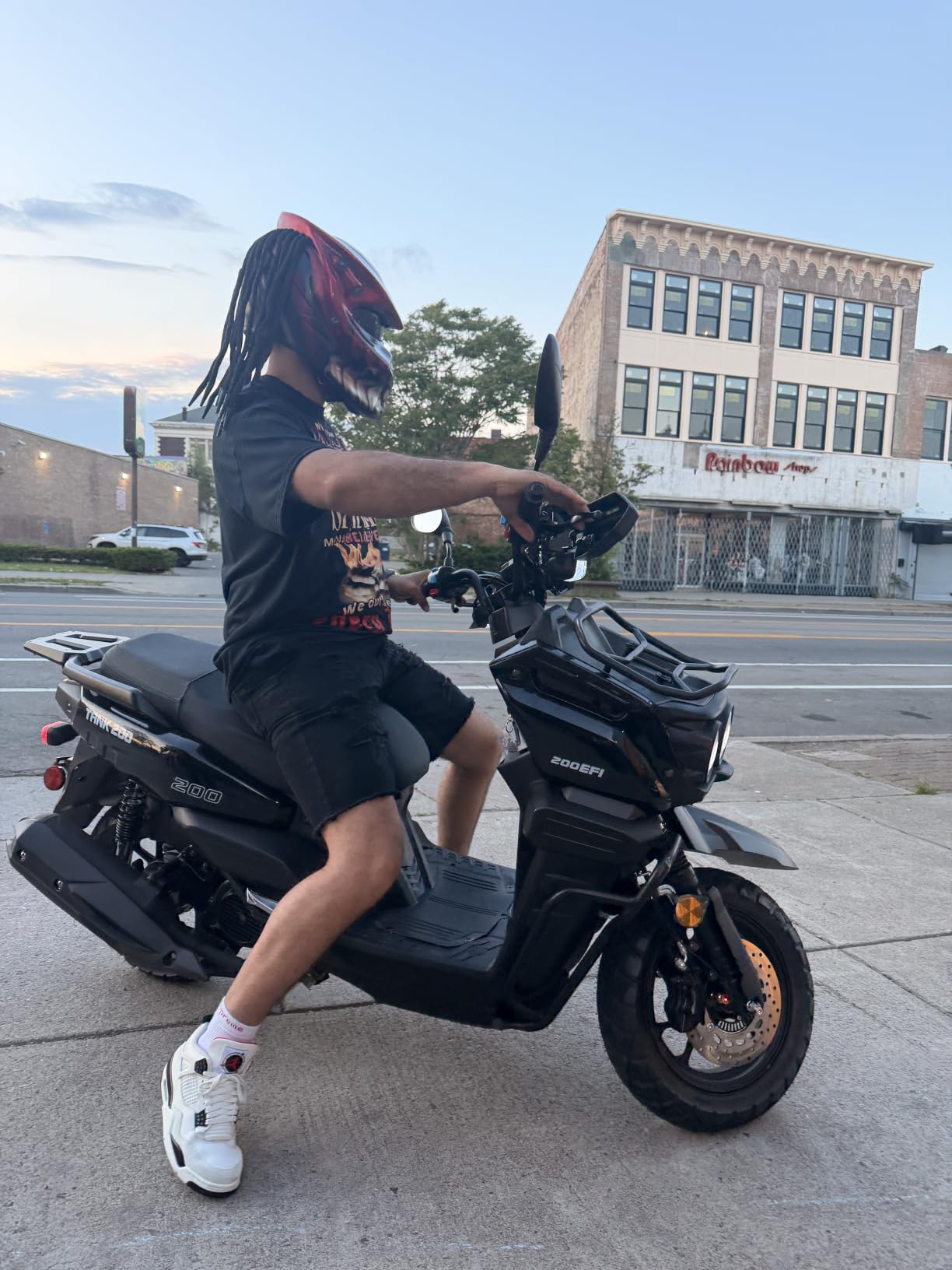 HHH Tank 200 EFI Scooter Upgraded TANK 200cc Motorcycle Fully Automatic Adult Street Bike with Matching rear trunk (Red) customer photo 1