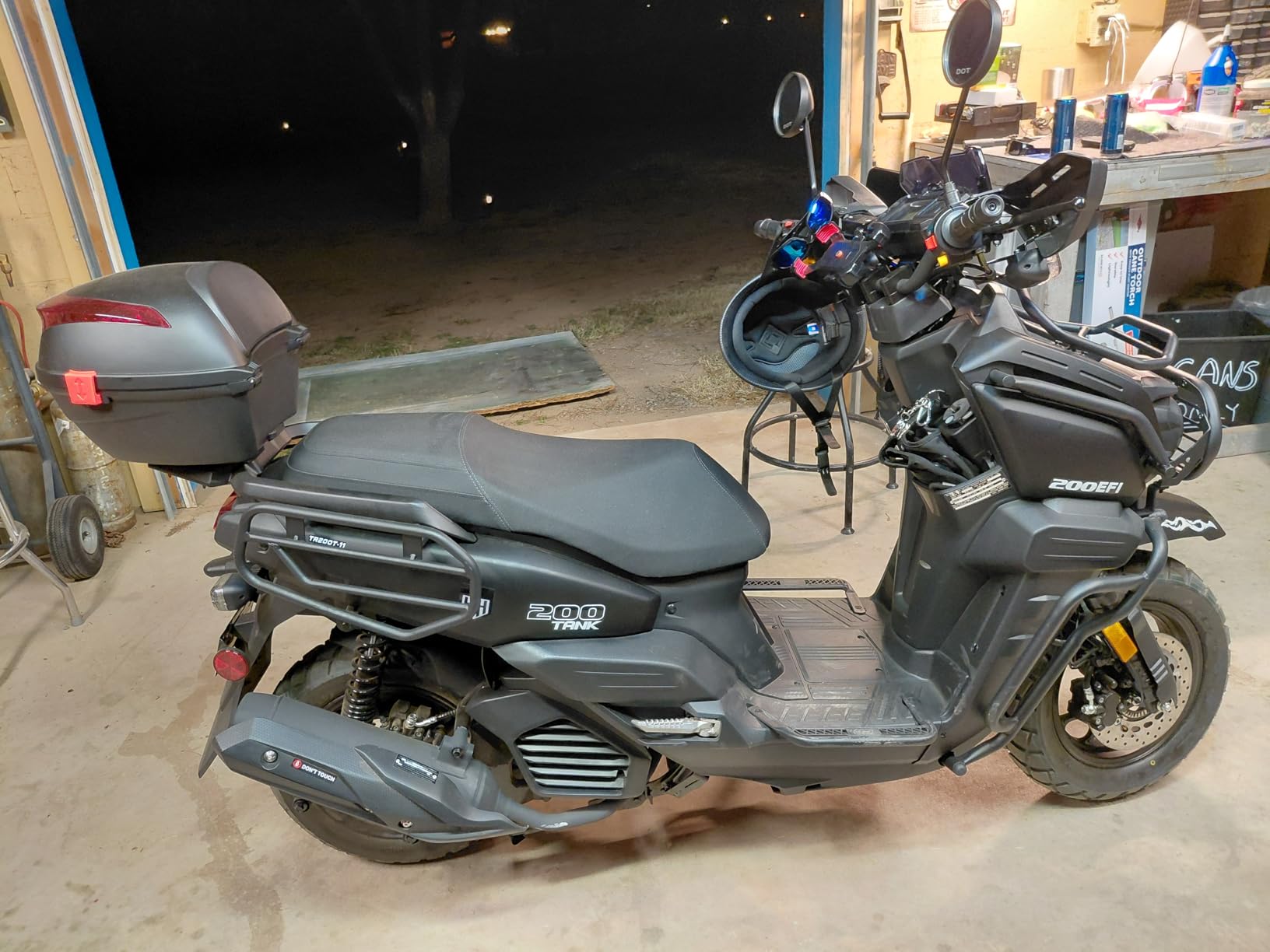 HHH Tank 200 EFI Scooter Upgraded TANK 200cc Motorcycle Fully Automatic Adult Street Bike with Matching rear trunk (Red) customer photo 2