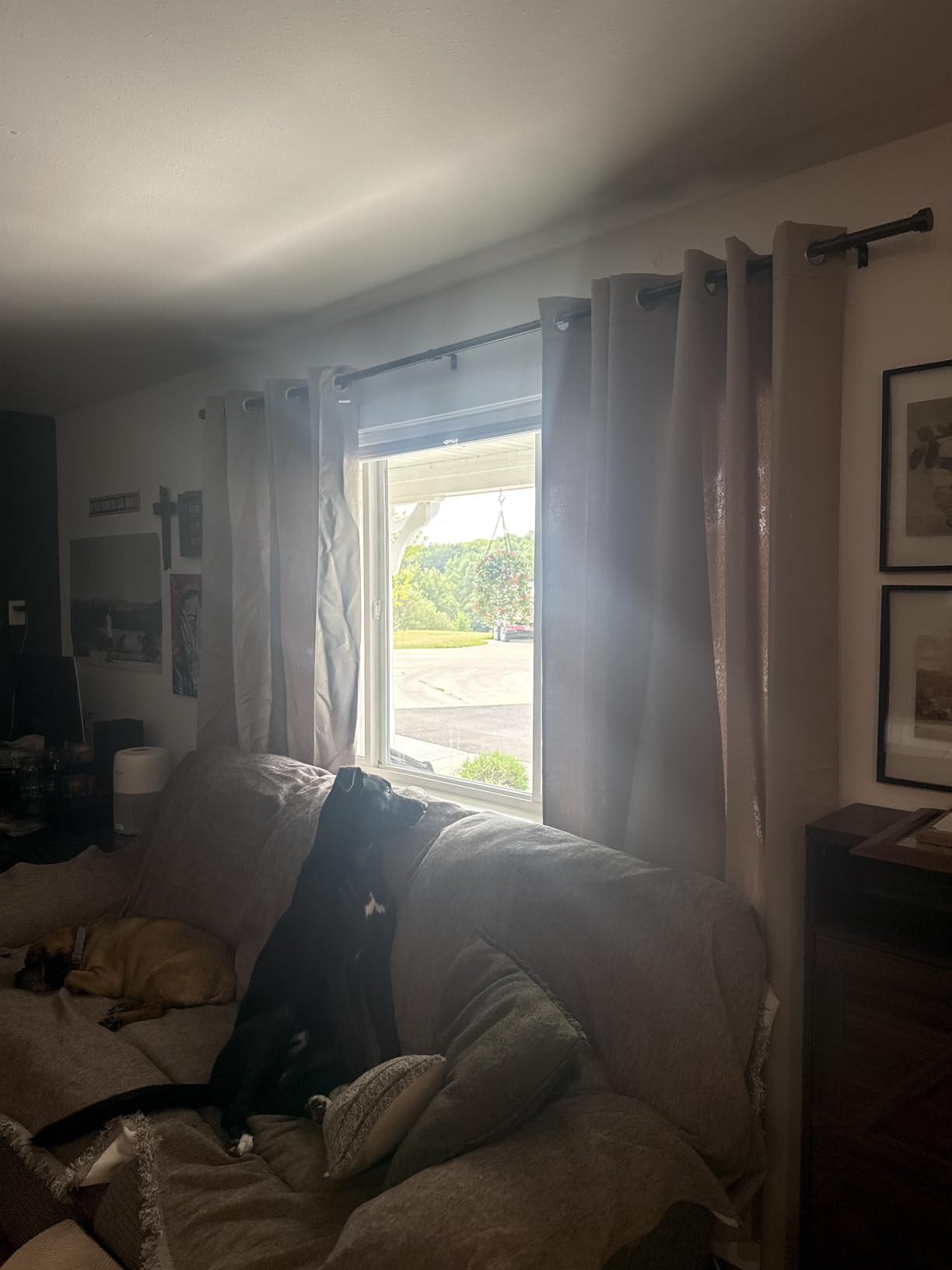 IFELS Heavy Duty Curtain Rods for Windows 66 to 120 Inch, 1 Inch Bronze Curtain Rods Set of 2 Pack for Outdoor Patio, Farmhouse, Bedroom, Adjustable Easy Install Modern Drapery Rod (Bronze,30-120-2p) customer photo 2