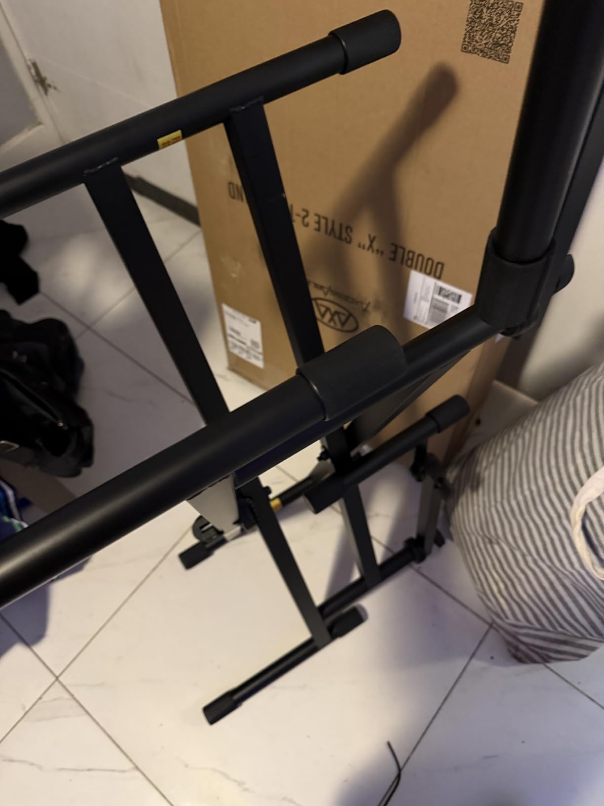 AxcessAbles Portable Two-Tier DJ Table Stand| Two Tier Piano Keyboard Stand for Sheet Music and Tablet | DJ Laptop and Controller Stand | Music Production Workstation | Booth Stand customer photo 2