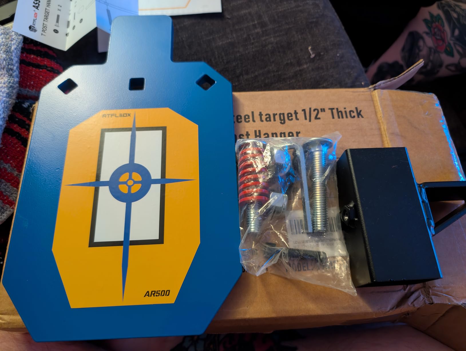 Atflbox AR500 Steel Target for Shooting, 1/2 inch Thick Metal Target with T-Post Target Hanger, High Caliber Torso Silhouette Metal Target for Precision Shooting customer photo 1