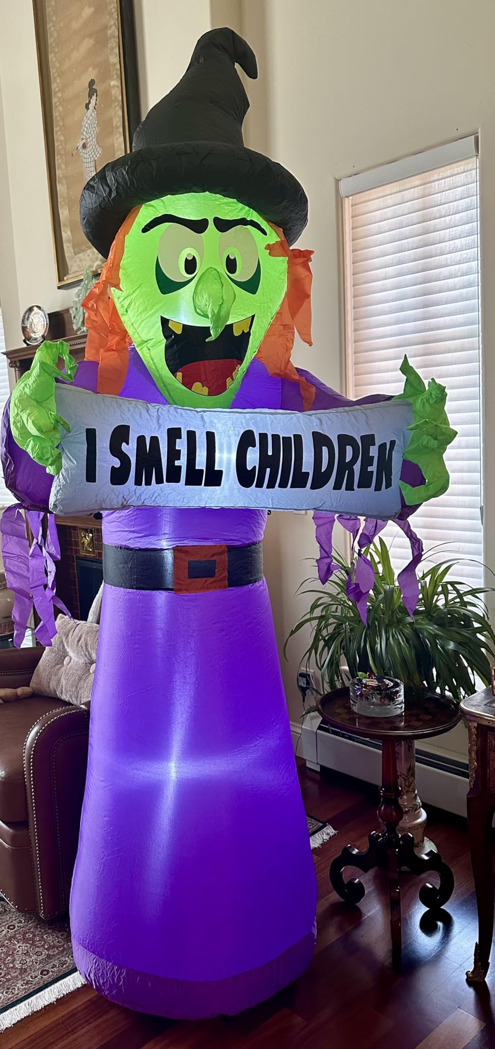 8 ft Halloween Inflatable Pumpkin Outdoor Decoration, Large Blow Up Witch, Ghost & Skeleton Decoration with Built-in LED Lights & Powerful Air Blower for Halloween Party Garden Yard Indoor Decor customer photo 2