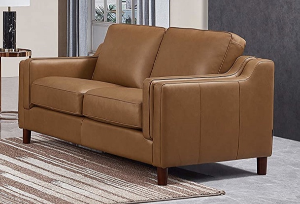 Hydeline Bella Top Grain Leather Sofa Couch, 84