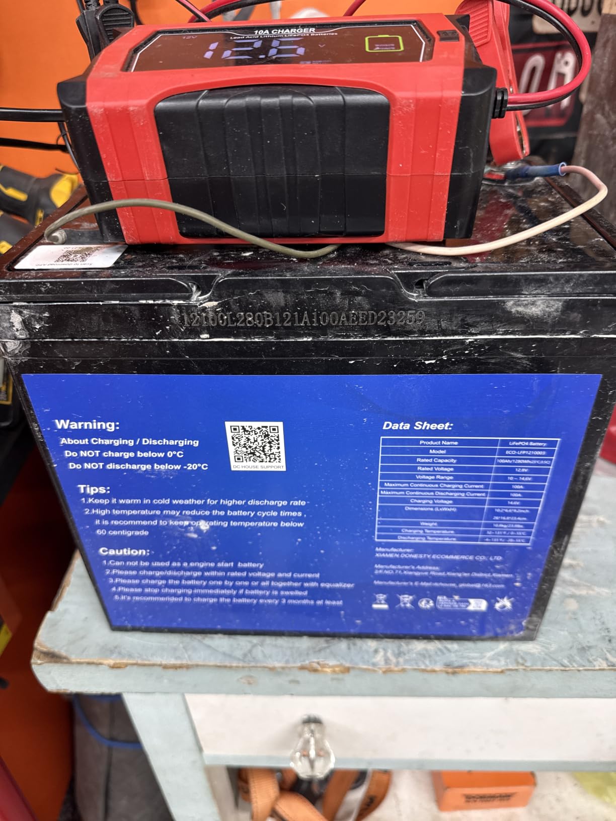 DC HOUSE 12V 100Ah Bluetooth LiFePO4 Trolling Motor Lithium Battery customer photo 2