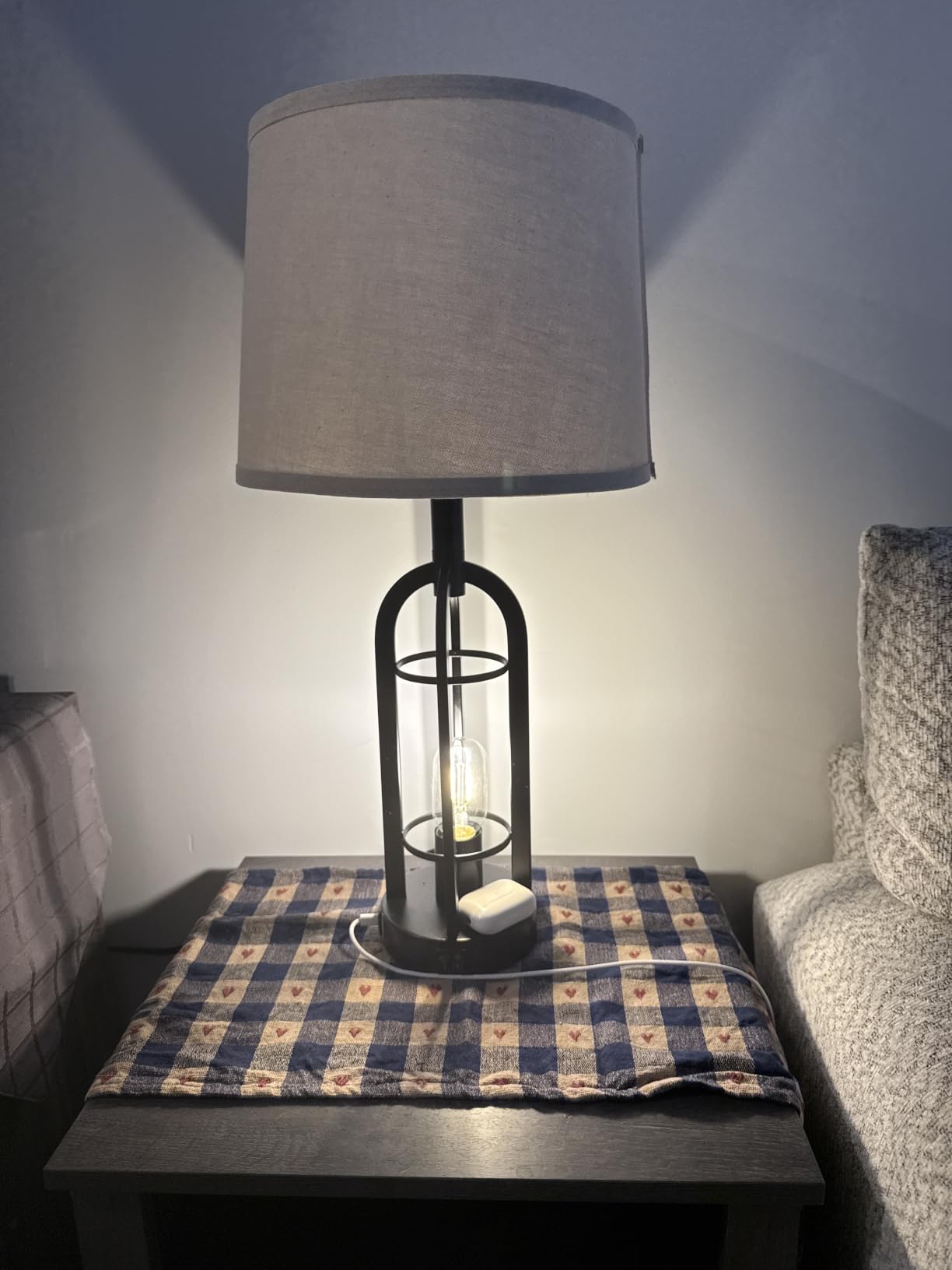 SRJJA Black Table Lamps for Living Room Set of 2 - Farmhouse Lamps for Night Stands with USB A+C, Bedside Lamps for Bedroom, 24'' Industrial Lamp for Living Room End Tables customer photo 2