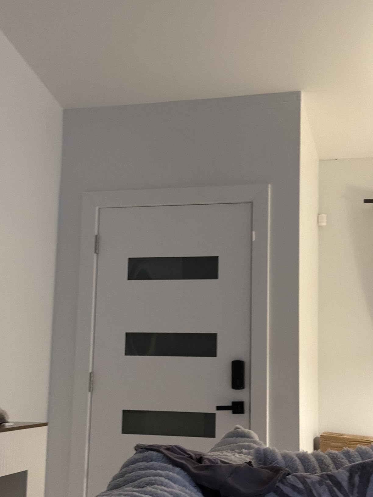 Front Entry Fiberglass Door with Frosted Glass, 36 * 80 OutsideDoor - Contemporary Style for Home's Front Entrance (Black Mahogany, 36