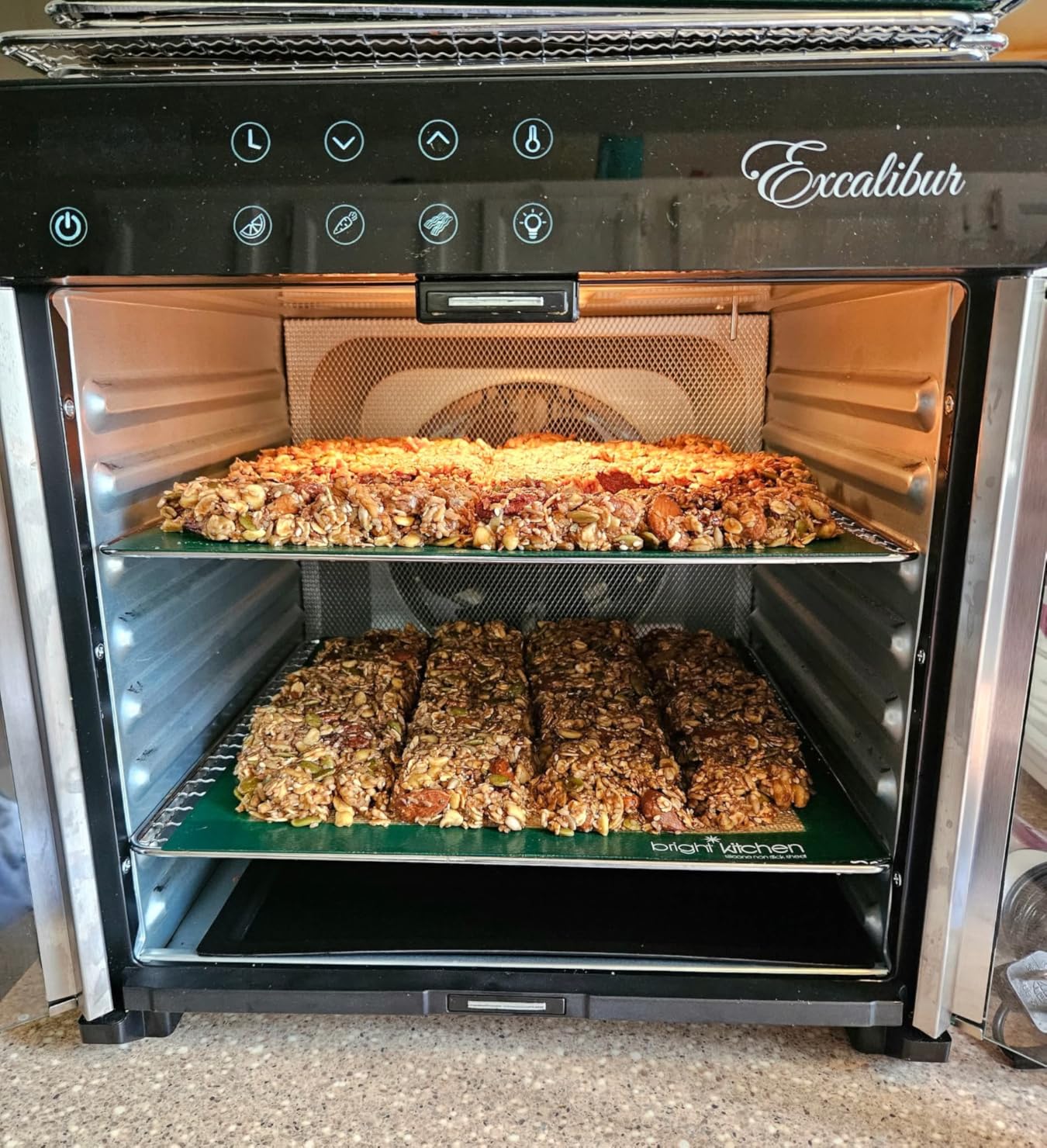 Excalibur Food Dehydrator 8-Tray for Jerky, Fruit, Vegetables, Herbs, Pet Treats, 7.2 Cu Ft Drying Space with Adjustable Temperature Control and 80 hour digital timer, 8-Tray, Stainless Steel customer photo 1