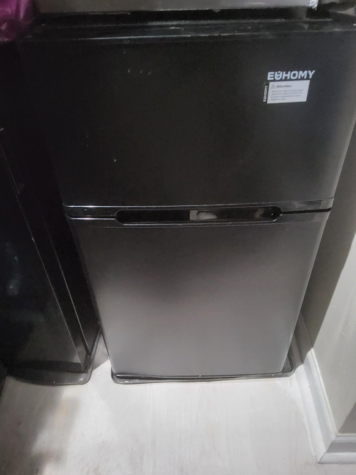 EUHOMY 4.5 Cu.Ft Mini Fridge with Freezer, 2 Door Mini Refrigerator, Black customer photo 2