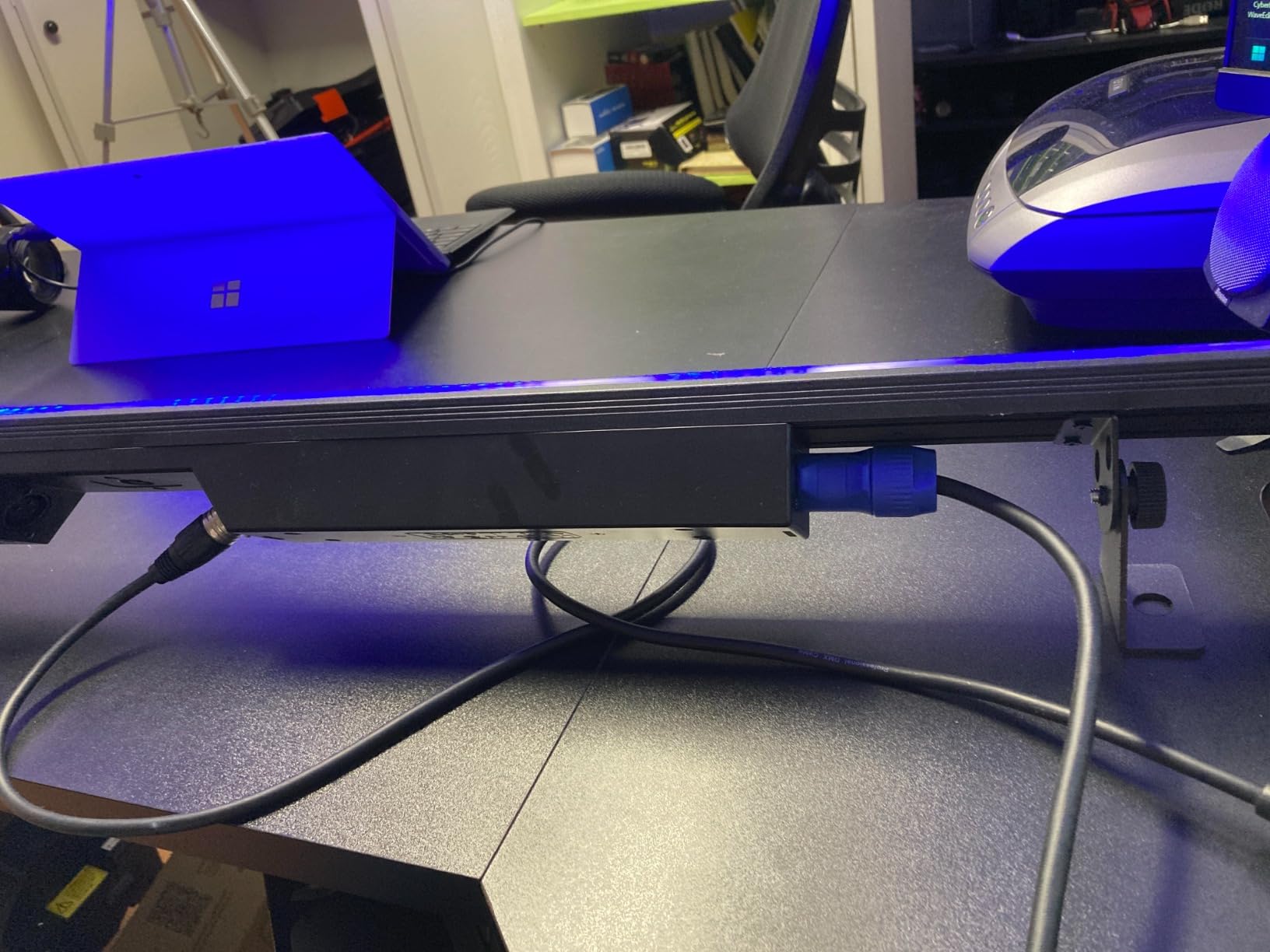 240W Stage Wash Light Bar - 448LEDs RGBWA DMX Light Bar by DMX Master-Slave Control 32 RGB & 12 White & 12 Amber Zones Chase Effects for Wedding Concert Music DJ Live Halloween Event Performance customer photo 2