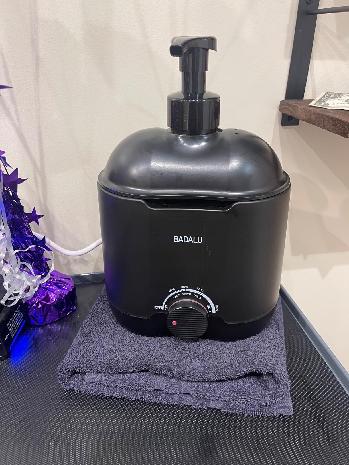 Lather Machine,BADALU Hot Lather Machine for Shaving 800ML Large Capacity Professional Lather Maker for Men Face Shaving,Electric Shaving Foam Machine for Salon Barber Shop Home Use With 2 Pumps customer photo 1
