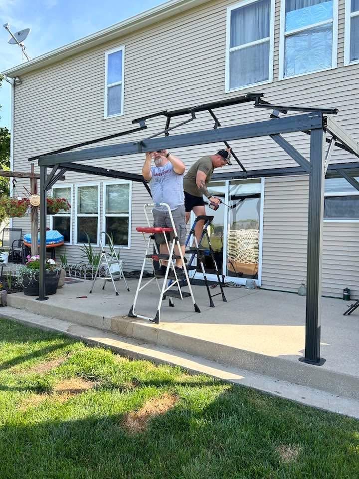 Domi 11.2x14.6FT Solarium Sunroom Kit, Outdoor Enclosed Patio Sunroom Gazebo with Aluminum Frame, Permanent Freestanding Hardtop Gazebo with 2 Sliding Doors (Front and Rear), Movable PVC Windows customer photo 2