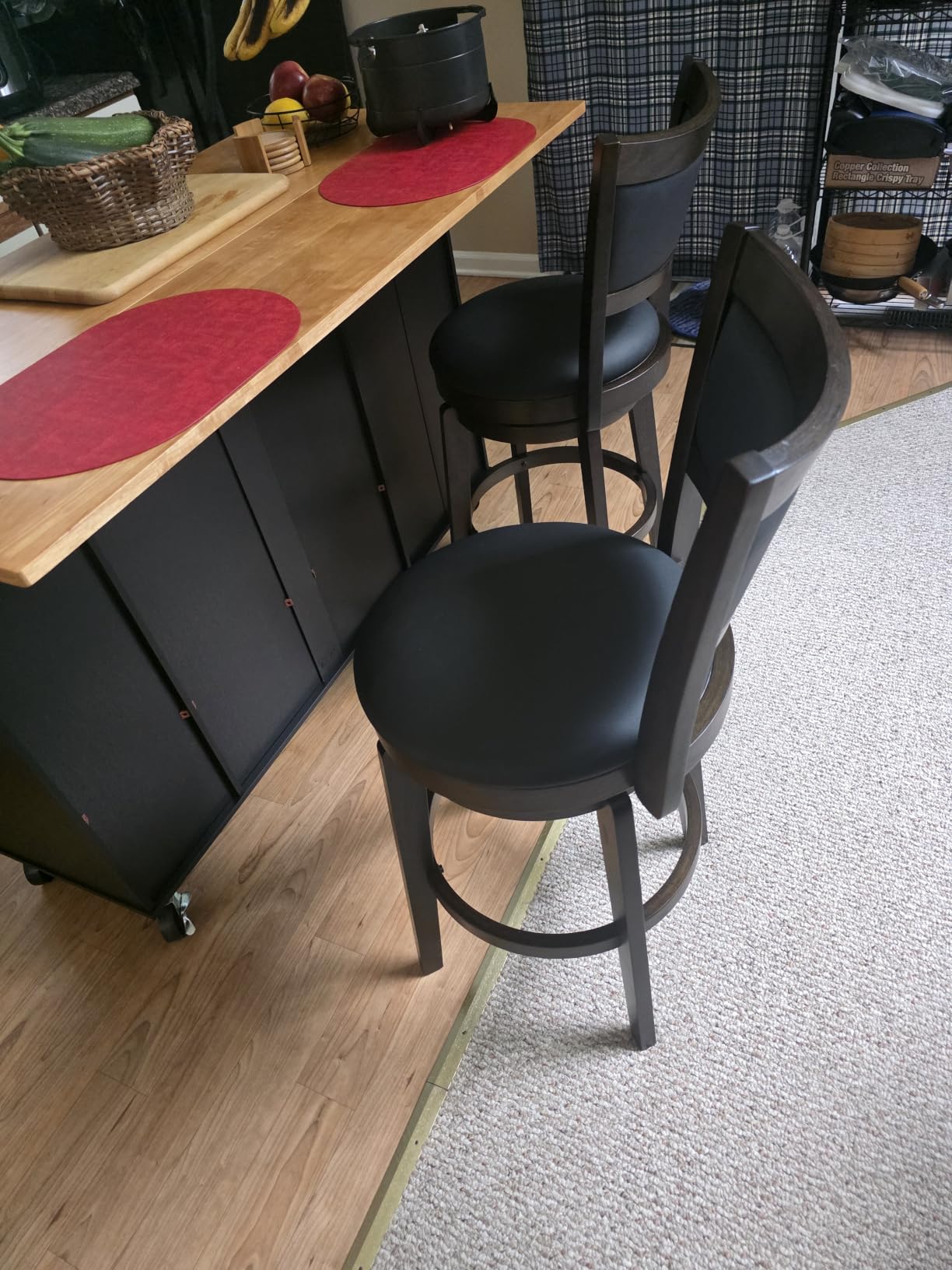PrimeZone Swivel Bar Stools Set of 2, 30 Inch Bar Height Barstools customer photo 2