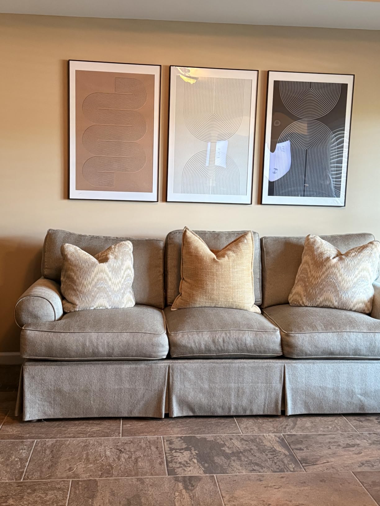 Large Framed Boho Black White Abstract Wall Art for Living Room, 24x36 In customer photo 2