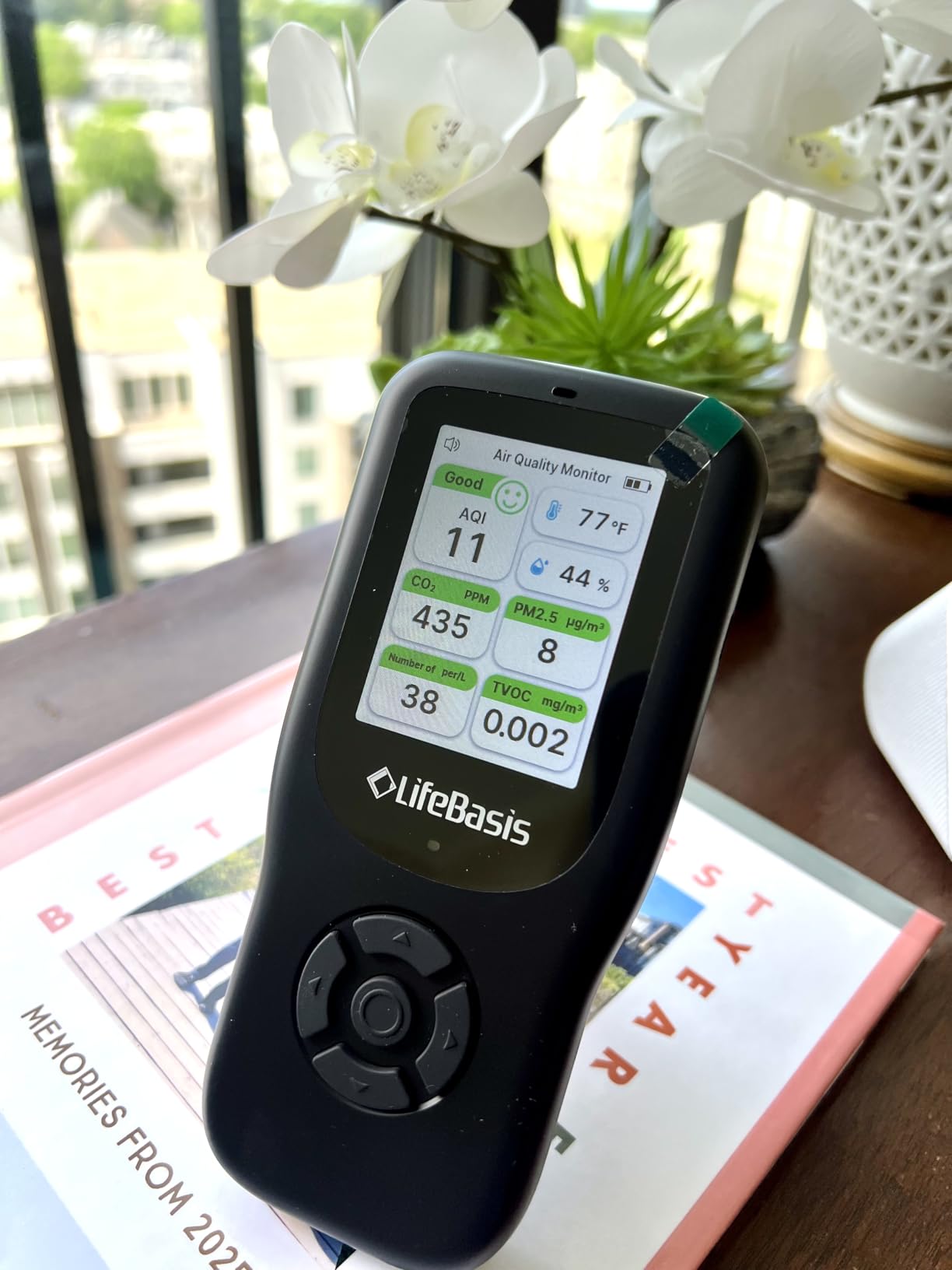 LifeBasis Air Quality Monitor Indoor, 11-in-1 Air Quality Detector customer photo 2