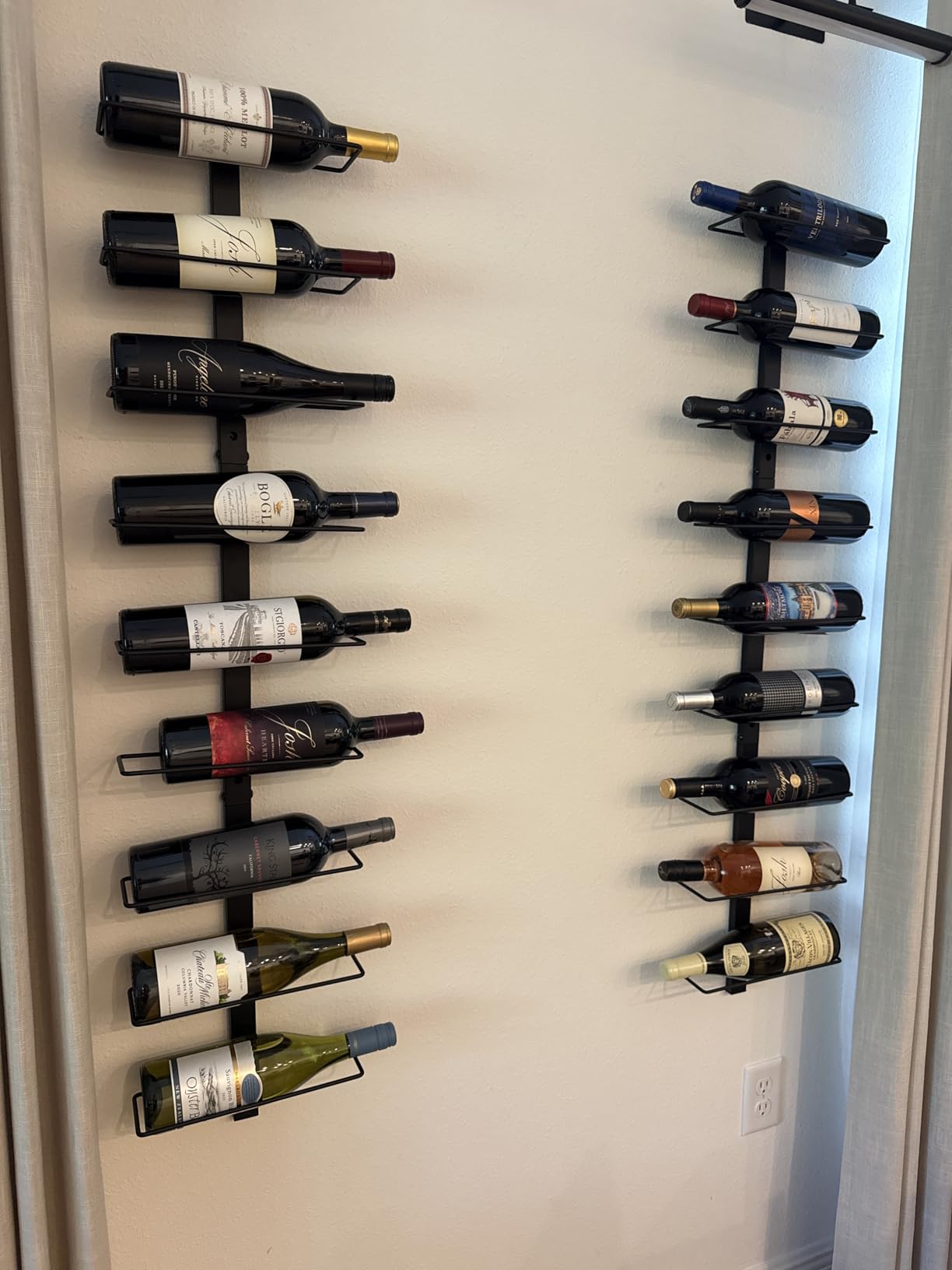 X-cosrack 24 Bottles Wall Mounted Wine Rack, Detachable Wall Hanging Bottle Holder, Use as One or Four, DIY Display, Storage Racks for Wine, for Restaurant, Bar, Cellar customer photo 2
