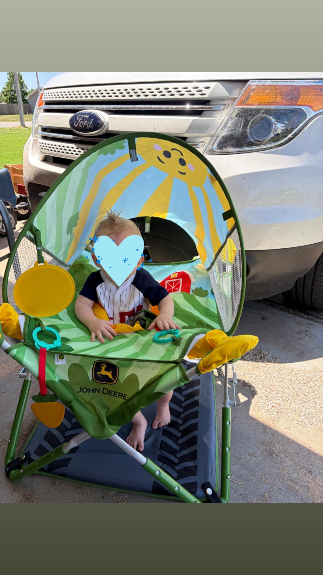 Bright Starts Pop 'N Jump Portable Baby Jumper, Foldable Indoor/Outdoor Baby Jumper with Owl Forest Sensory Activities, Ages 6–12 Months customer photo 2