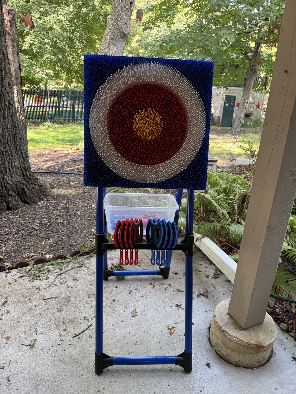 Sidske Axe Throwing Game for Backyard, 8 Axes & 8 Stars, Bristle Target customer photo 1