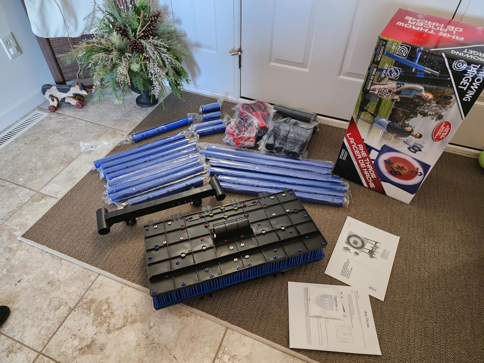 Sidske Axe Throwing Game for Backyard, 8 Axes & 8 Stars, Bristle Target customer photo 2