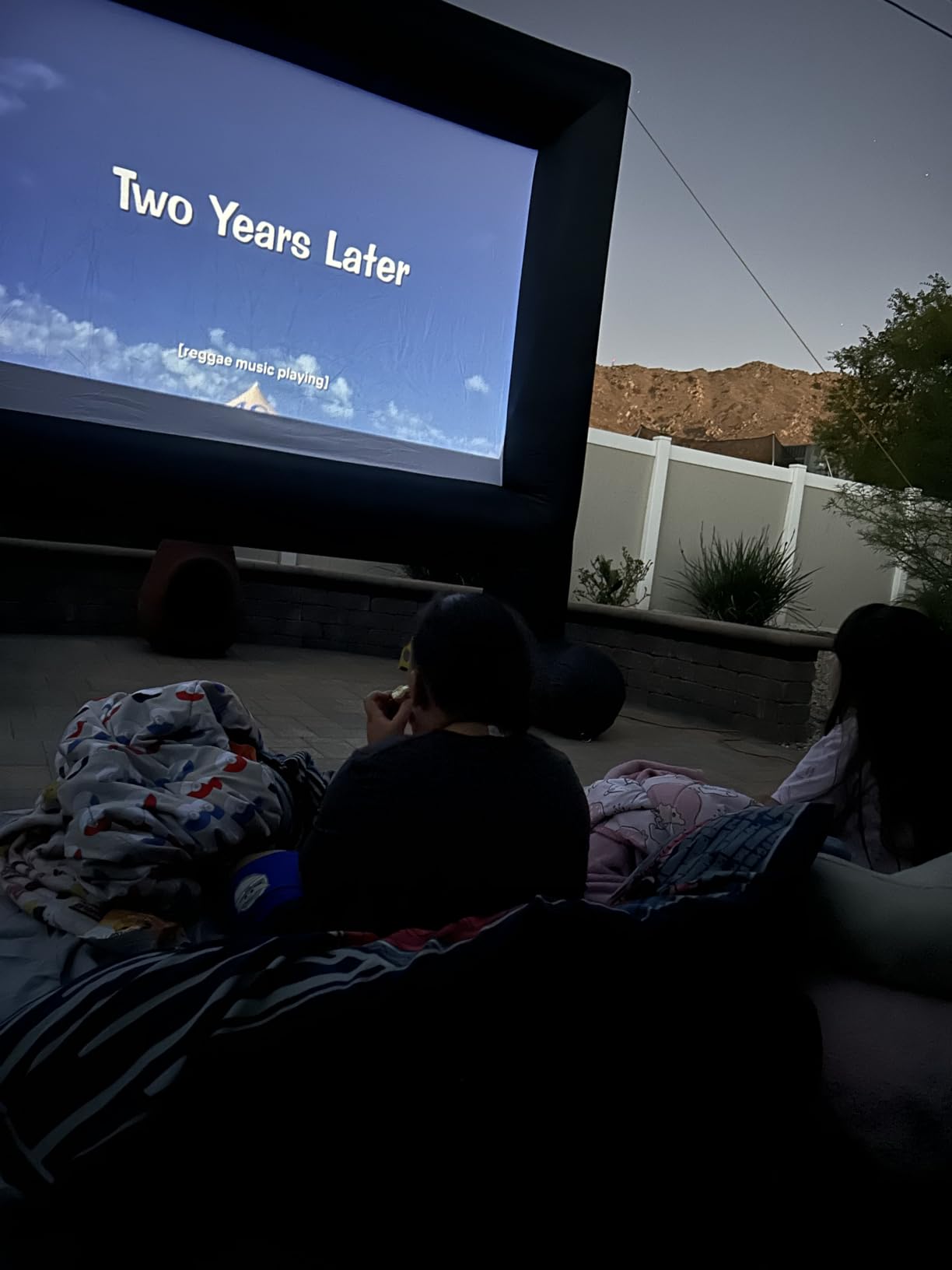 Estgora 24FT Inflatable Movie Screen, Inflatable Projector Screen for Outside, Blow Up Projector Screen with Air Blower,Front & Rear Projection Screens for Outdoor Movie Night Backyard Pool Party Fun customer photo 1