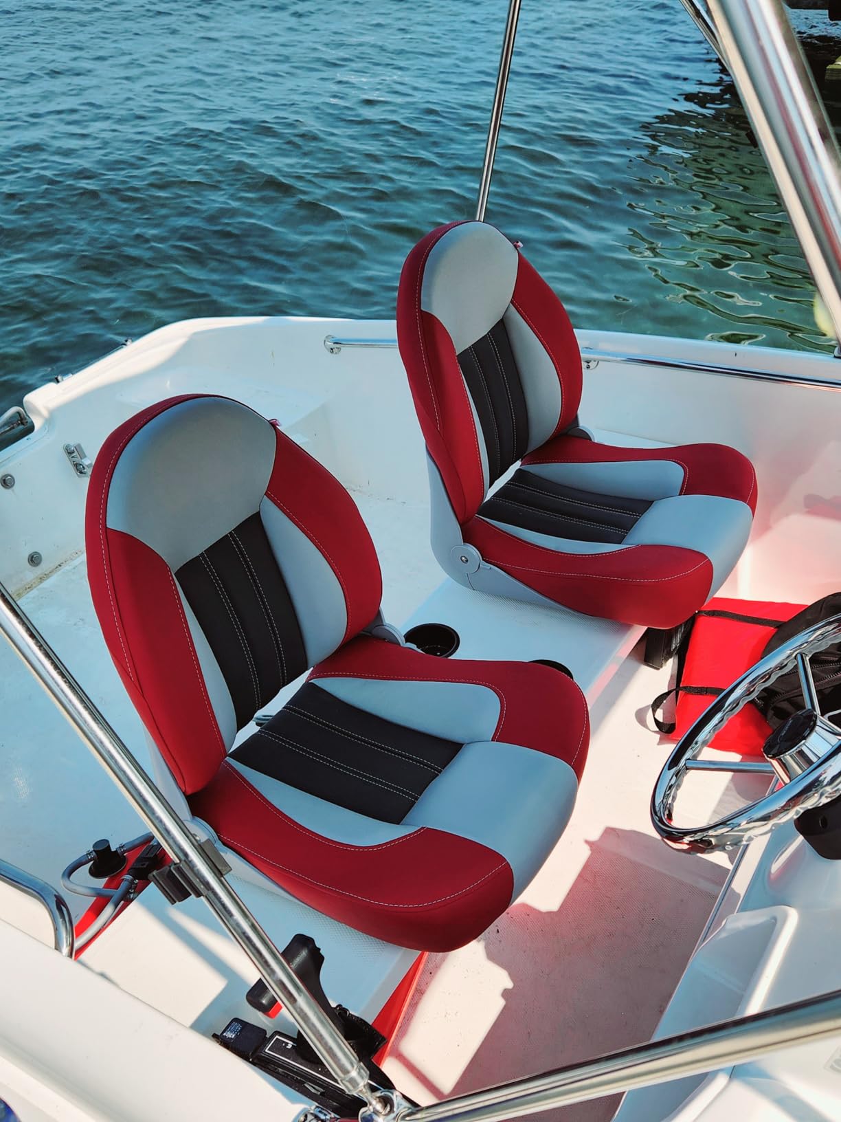 Tempress ProBax Orthopedic Folding High Back Boat Seat (Black/Black/Carbon) customer photo 1