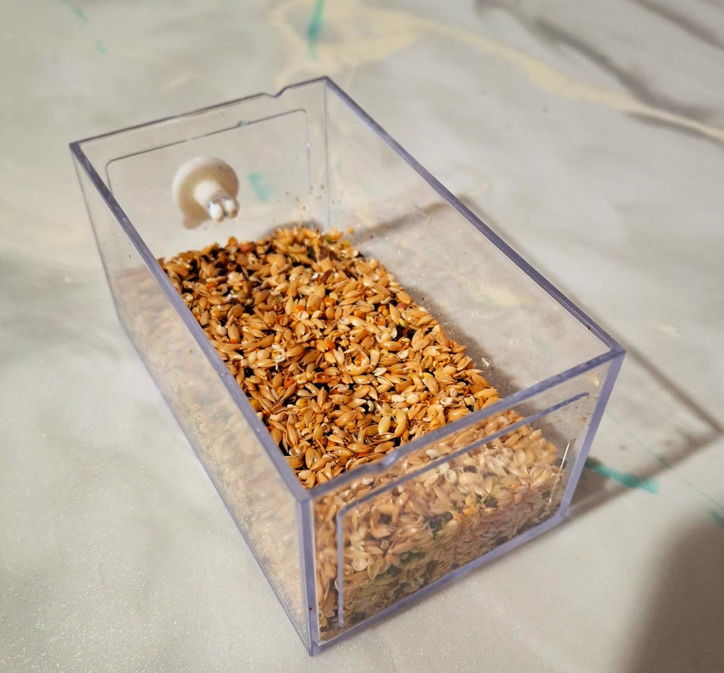Bird Feed Shell Blowing Machine,No Assembly Required Husk Remover Wind Sheller Bird Seed Cleaner Machine, With Adjustable Speed Fan、intelligent Digital Display、rechargeable and Washable Quick Shelling customer photo 2