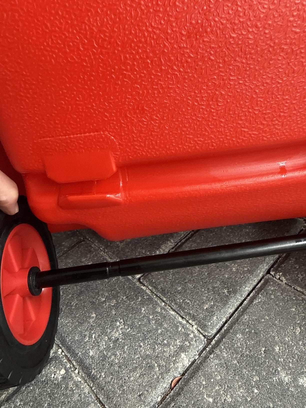15 Gallon Fuel Caddy, Portable Gas Can Fuel Tank with Manual Siphon Pump & 10FT Hose, Wheeled Fuel Container for Gasoline Diesel Storage, Car, ATV, Boat, Lawn Mower, Generator, Red customer photo 1