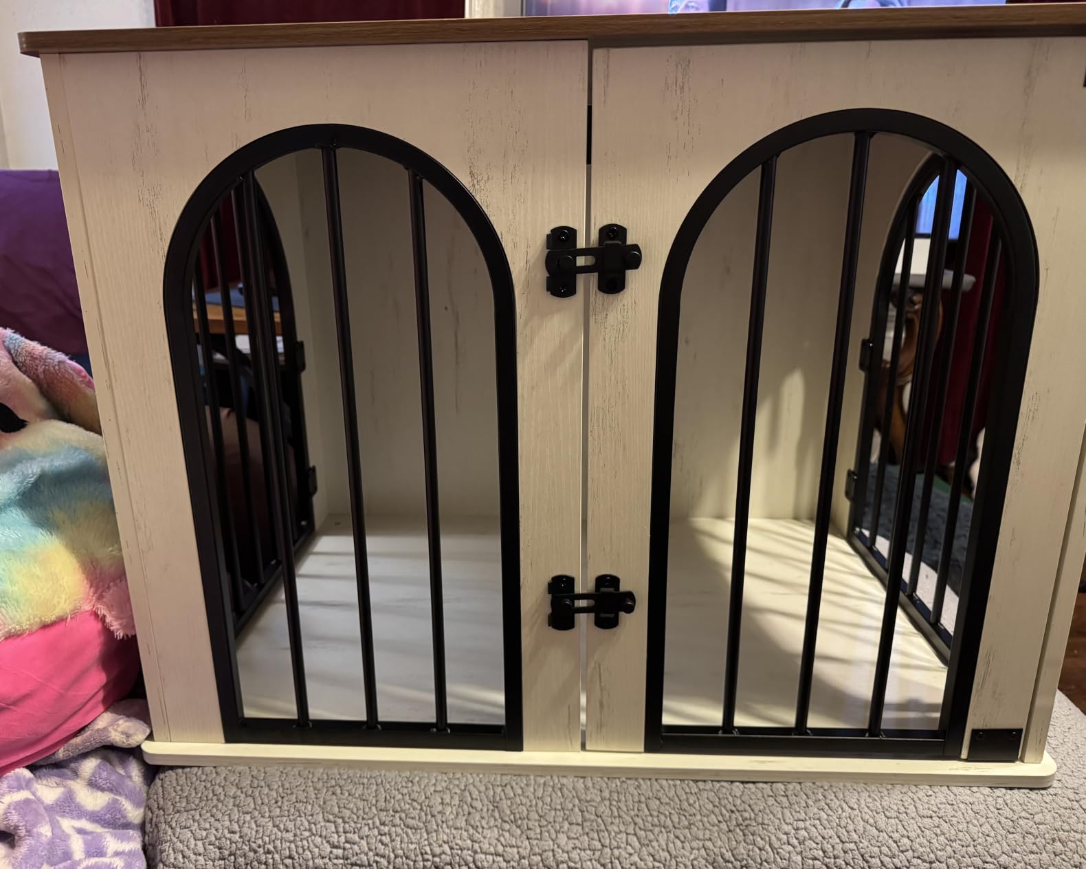 Hzuaneri 31.5'' Dog Crate Furniture,Dog Kennel Indoor for Small/Medium Dogs customer photo 2