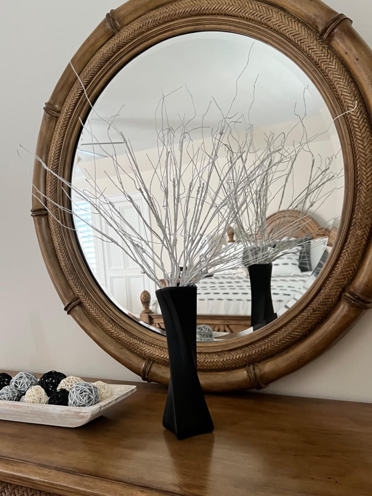 Black Tall Floor Vase 27.5in Resin Black Heart Shaped Vases Perfect for Dry or Faux Flowers Entryway Large Decorative Standing Vase for Living Room Home Corner Indoor Office customer photo 1