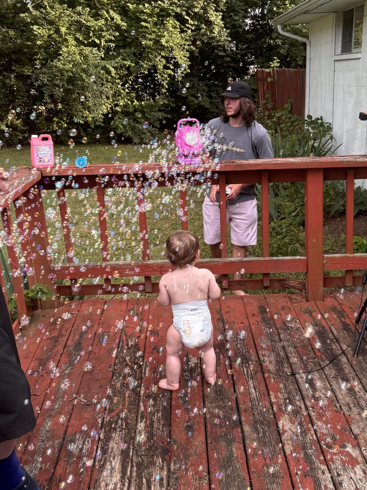 Upgraded Bubble Machine Outdoor Toys for Kids & Wedding Party customer photo 1