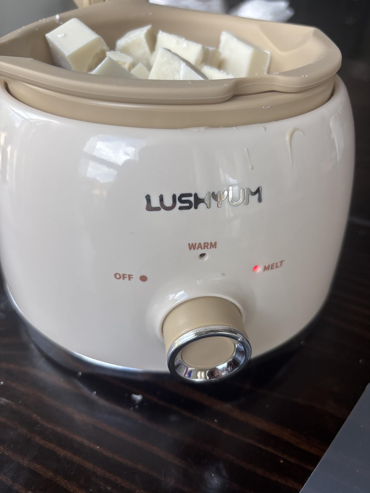 LUSHYUM Electric Chocolate Melting Pot with 2 Insert Pots, 4-Cup Chocolate customer photo 2