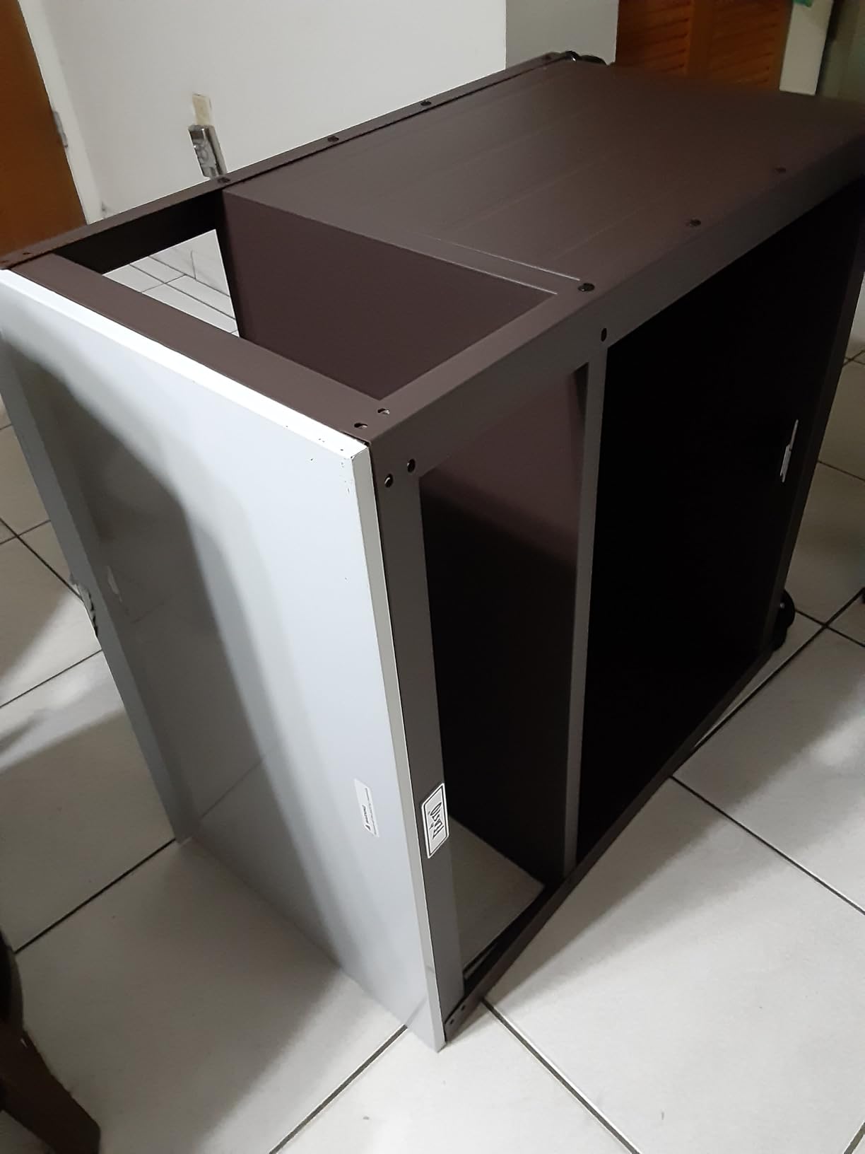Feasto Outdoor Grill Cart w/Storage Cabinet, Stainless Steel Top, Brown customer photo 1