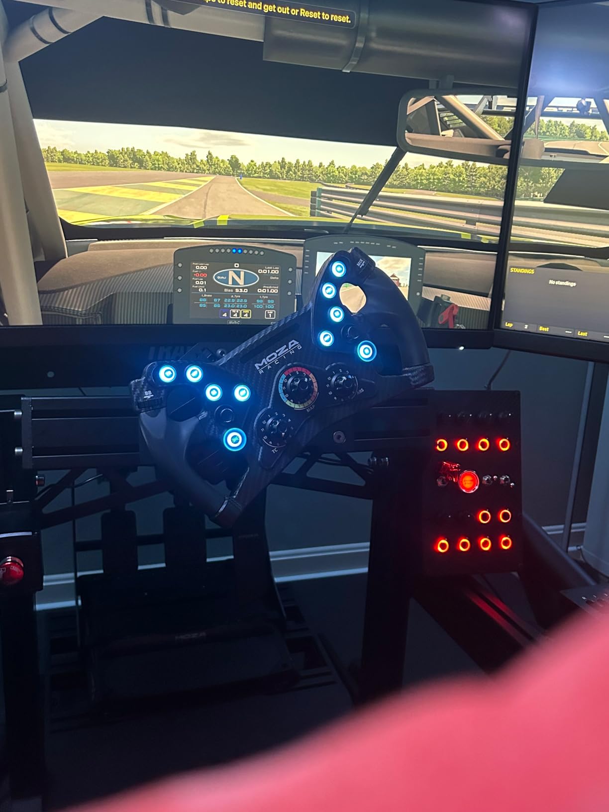 MiYee Button Box Sim Racing Programmable Button Simulation Racing Control Box with Rotary Encoders, Momentary Push Buttons, Carbon Fiber Panel, Metal Housing, for Truck Simulator PC, Plug and Play customer photo 2