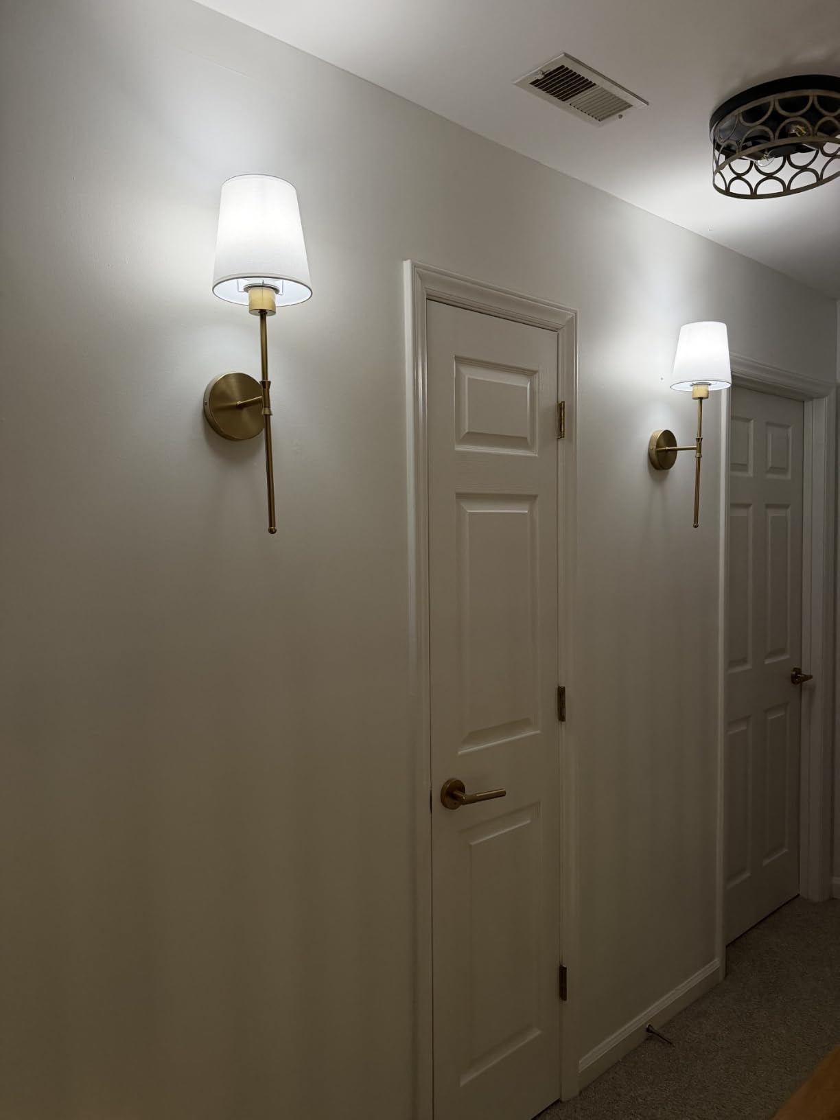 Depuley Battery Operated Wall Sconce: Set of 2 Wireless Wall Lights with 10000mAh Dimmable Bulbs and Remote for Bedroom - Rechargeable 15 Colors Gold Wall Lamp for Living Room Hallway customer photo 2