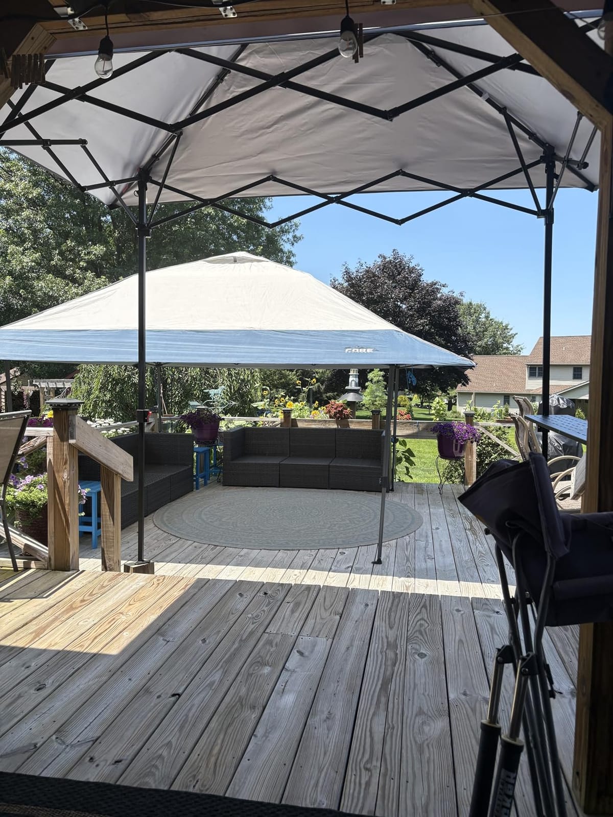 ABCCANOPY 8x5 Pop Up BBQ Grill Gazebo with Lights & Sidewall, Deep Gray customer photo 2