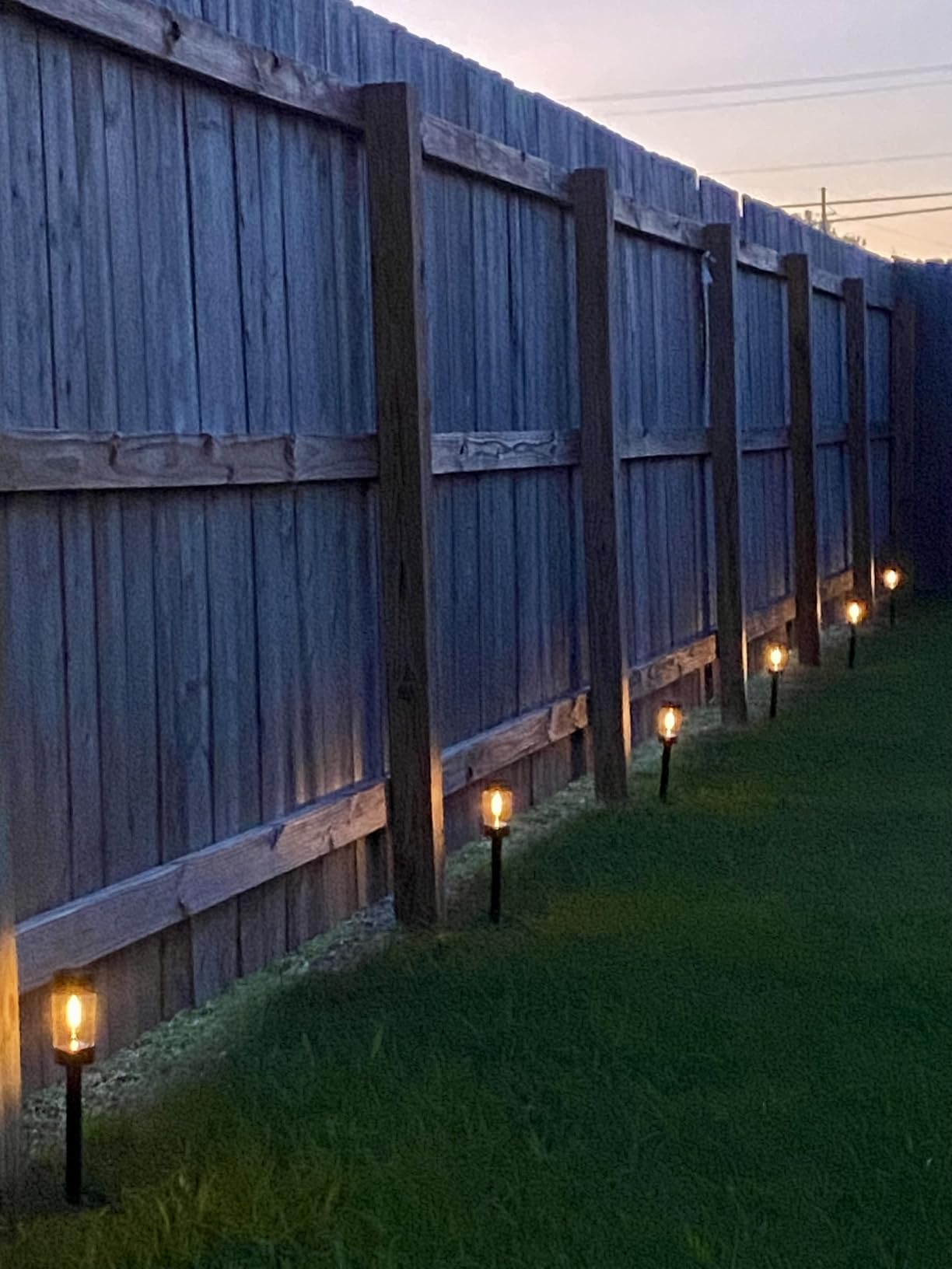 Eyrosa Solar Pathway Lights Outdoor Waterproof, 12 Pack, Warm White | Solar Landscape Lighting for Pathway Garden Yard Path Walkway Driveway Lawn Outside Décor customer photo 1