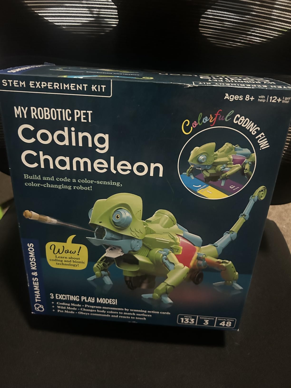 Thames & Kosmos My Robotic Pet: Coding Chameleon STEM Building & Experiment Kit | Color-Sensing Coding Robot for Boys & Girls Ages 8+, Screen-Free Educational Fun, Robotic Reptile with 3 Play Modes customer photo 1