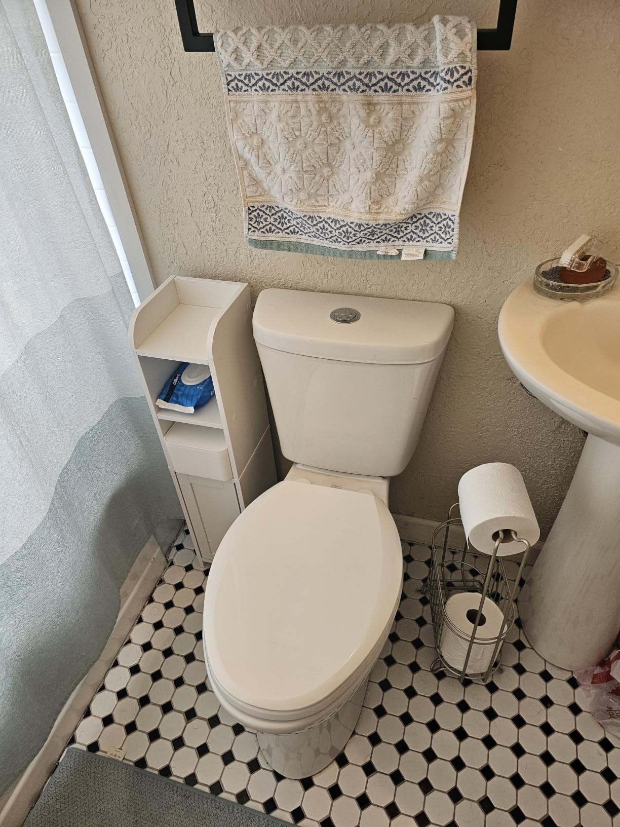 Homhedy Small Bathroom Storage Cabinet, Narrow Toilet Paper Cabinet customer photo 1