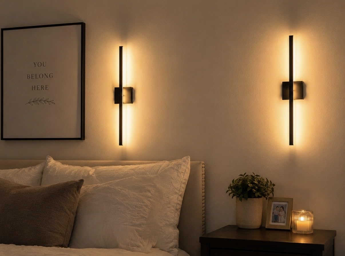 iThird Battery Operated Wall Sconces Set of 2, 10000mAh, Black customer photo 2