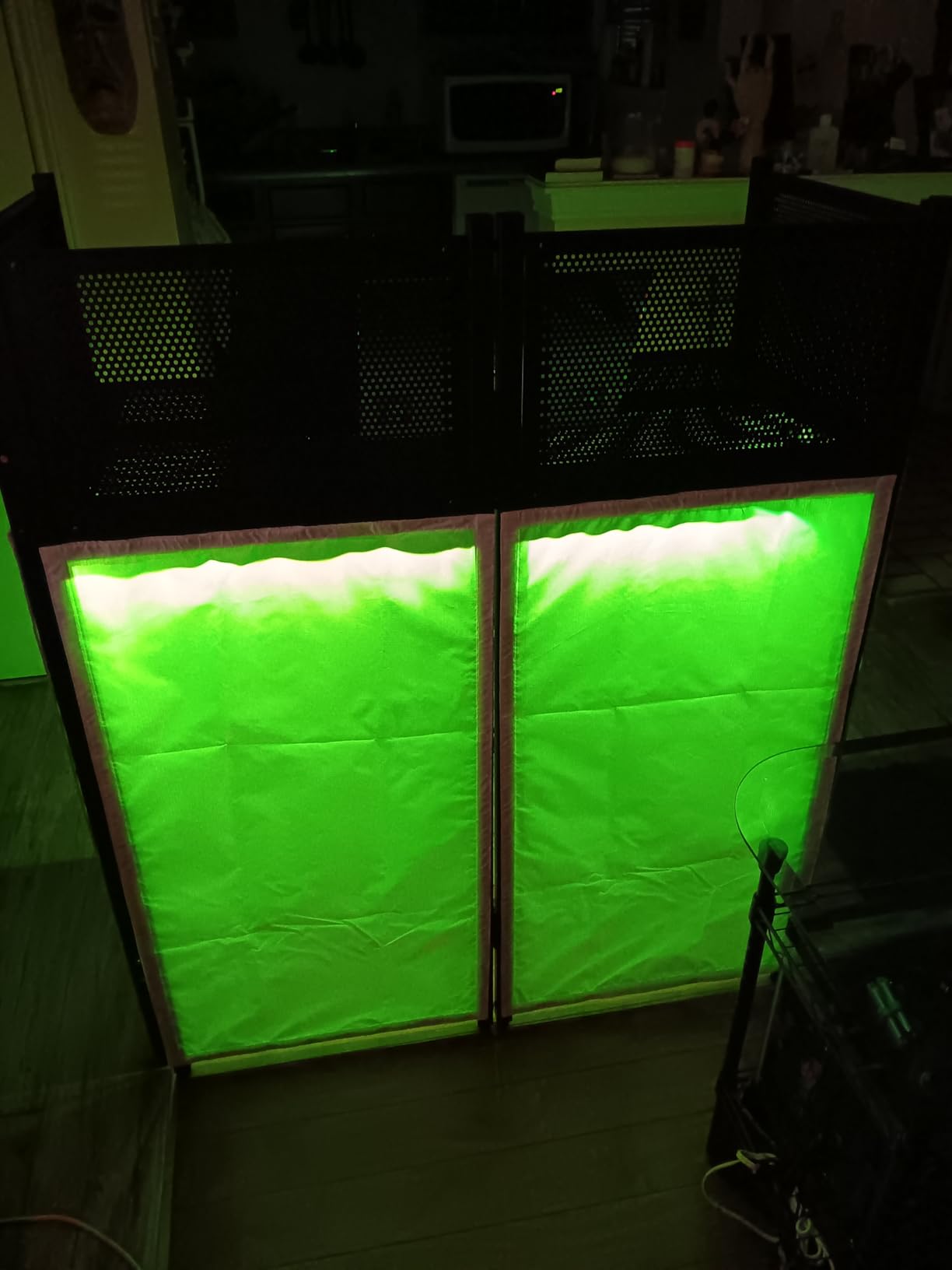Portable DJ Booth Facade Stand | Foldable DJ Table with 38.5