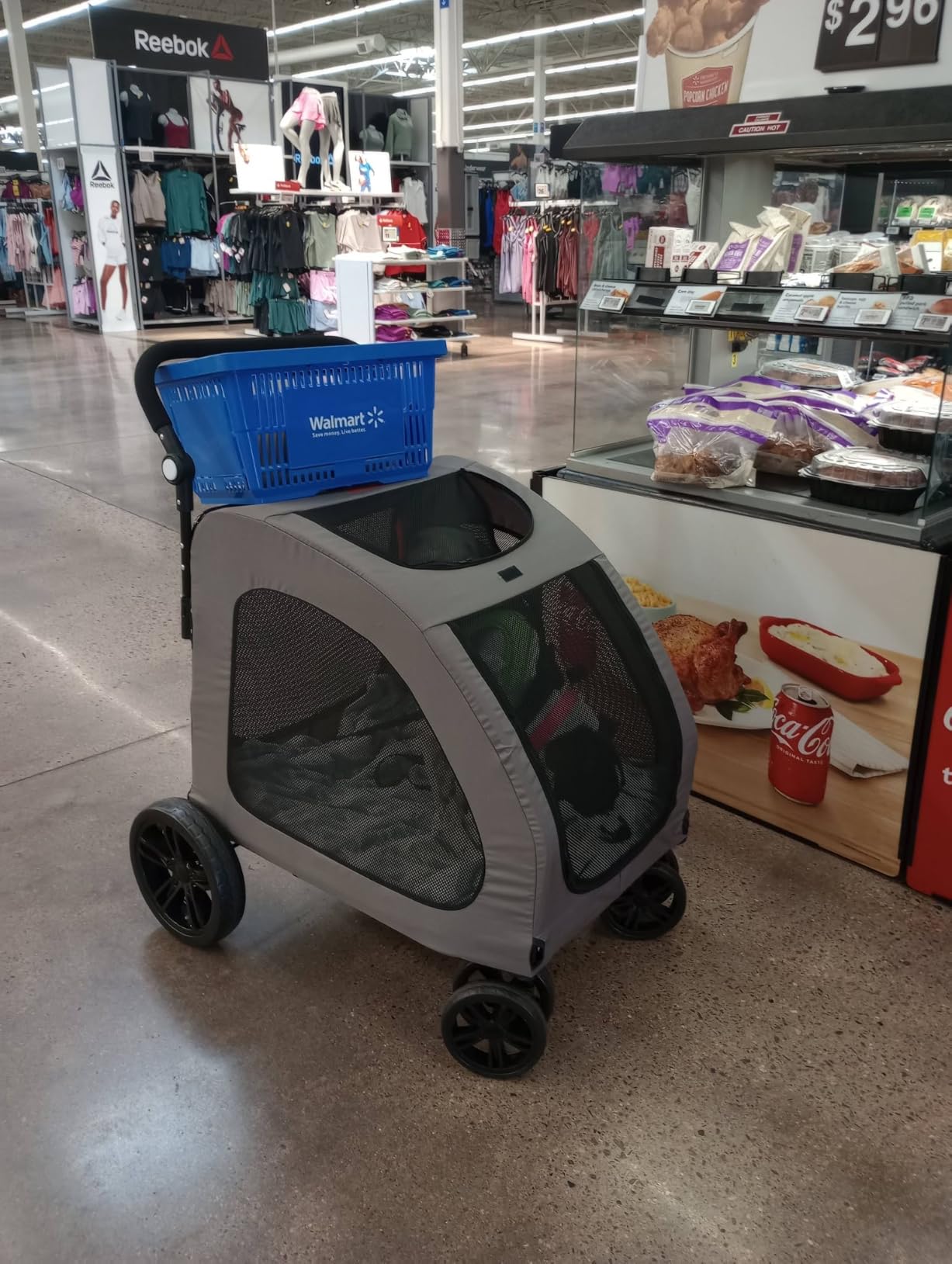 VEVOR Pet Stroller, 4 Wheels Dog Carrier with Brakes, 160lbs Weight Capacity, Portable Puppy Travel Strollers with Breathable Mesh Windows & Height-Adjustable, for Cats & Dogs customer photo 2