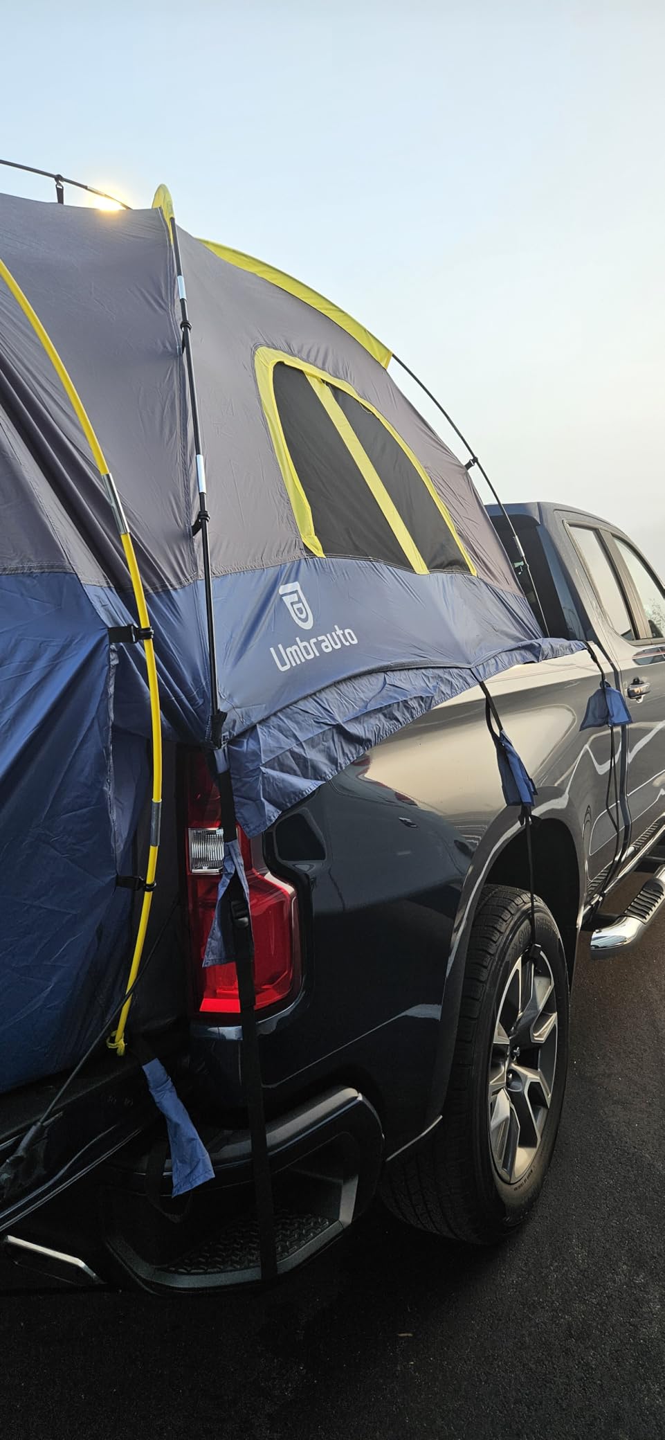 Truck Bed Tent 6.4' ~ 6.7' Easy Set Up Umburato Pickup Truck Tents for Camping, Waterproof PU3000mm Canopy for Truck Camper, Portable, Spacious for 2 Person Green customer photo 2