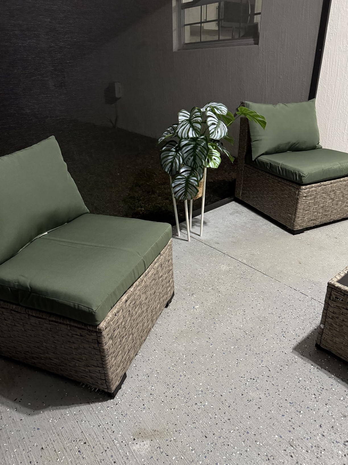 UDPATIO Outdoor Patio Furniture Set 7 Pcs Wicker Sectional Sofa Green customer photo 1
