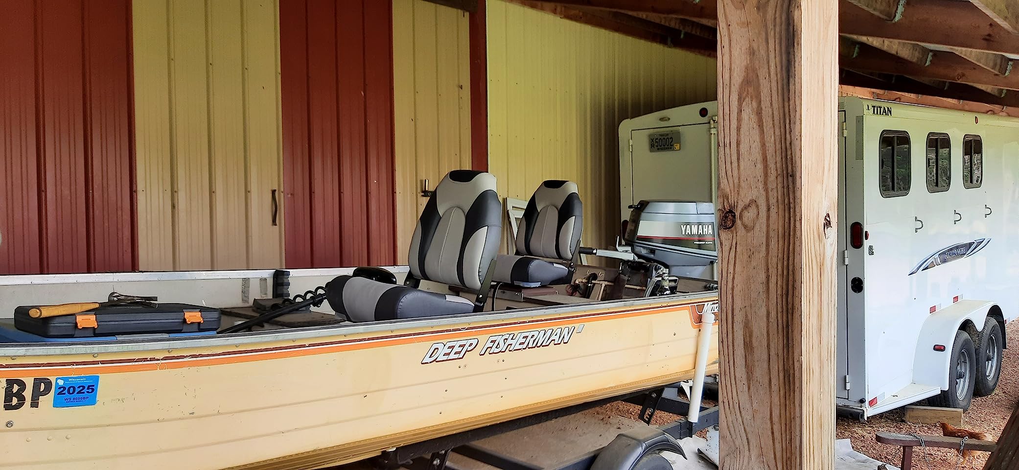 Deluxe Marine High Back Folding Boat Seats 2 Pack, Waterproof Fishing Boat Captain Chairs, 4 Mounting Screws Included customer photo 2