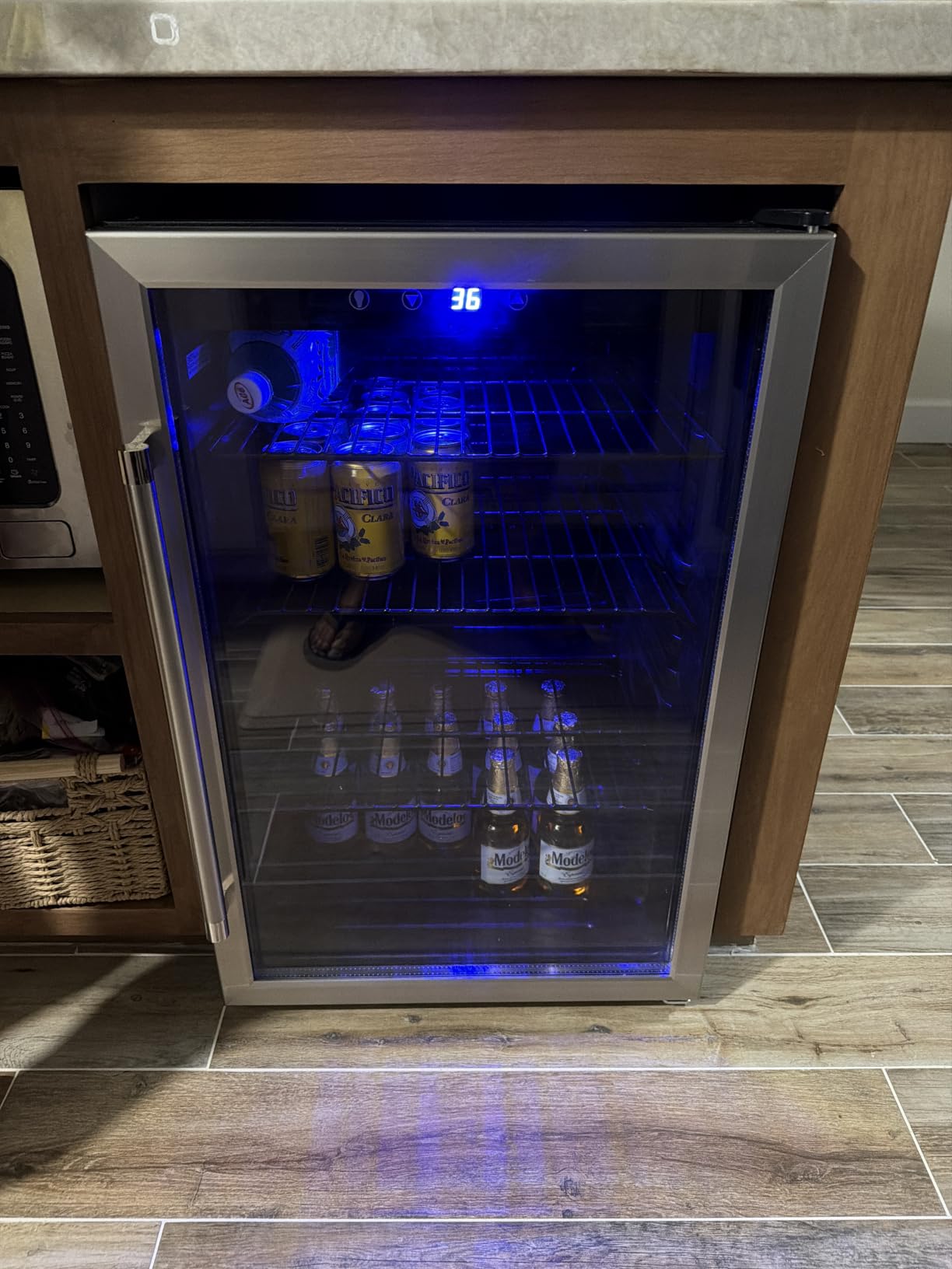 Electactic Wine Cooler Refrigerator with Glass Door, Mini Wine Fridge for Red, White and Champagne, Built-in Wine Cellar, 40-61F Digital Temperature Control, Indoor Use customer photo 1