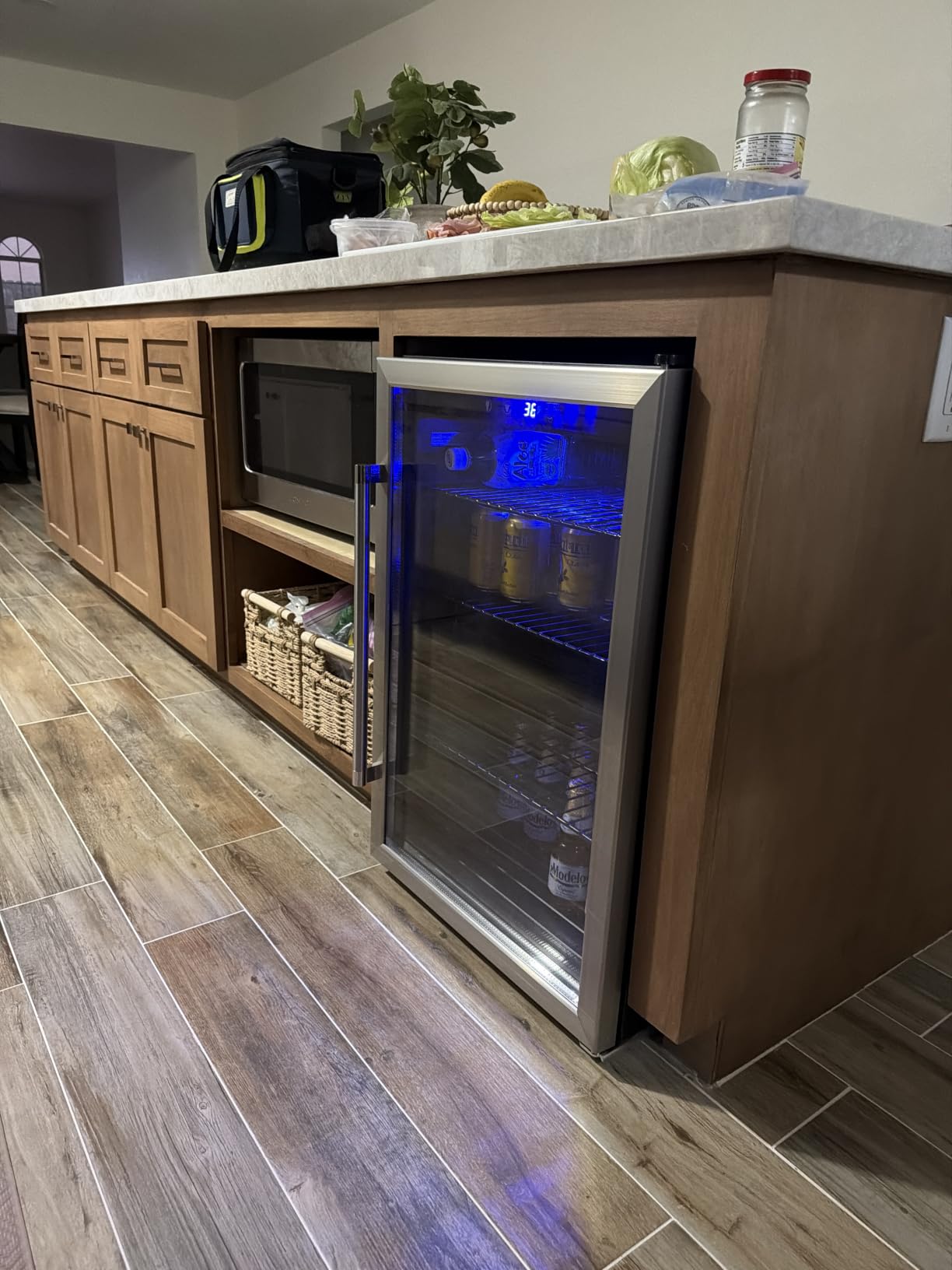 Electactic Wine Cooler Refrigerator with Glass Door, Mini Wine Fridge for Red, White and Champagne, Built-in Wine Cellar, 40-61F Digital Temperature Control, Indoor Use customer photo 2