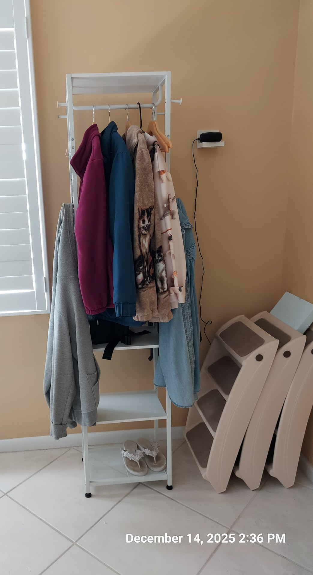 CHOEZON Coat Rack with Shelves, Freestanding Hall Tree, Coat Tree with 16 Hooks and Hanging Rail, Industrial Clothes Stand for Entryway, Hallway, Bedroom, Rustic Brown and Black TYM18BF customer photo 1
