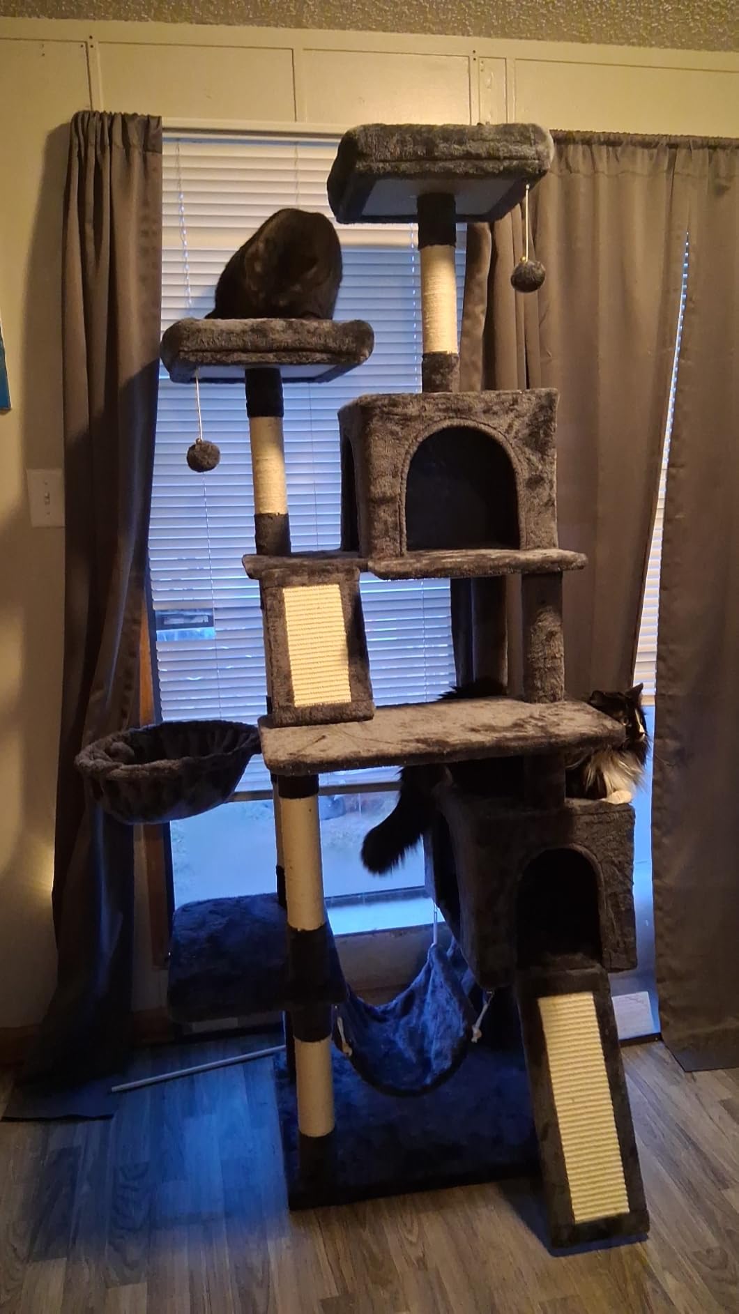 Gitelsnour Cat Tree, 71'' Tower for Large Cat with Scratching Post, GCT032G customer photo 2